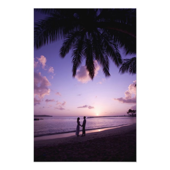 Couple on beach, Windjammer Landing, St. Lucia Photo Print (Front)