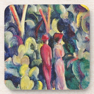 Couple on the Forest Track by August Macke Coaster