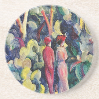Couple on the Forest Track by August Macke Coaster