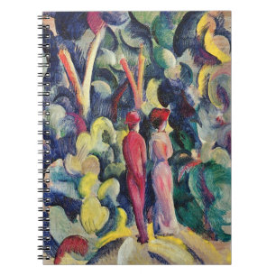 Couple on the Forest Track by August Macke Notebook