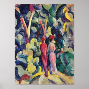 Couple on the Forest Track by August Macke Poster