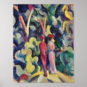 Couple on the Forest Track by August Macke Poster