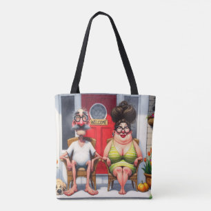 Couple On The Porch Tote Bag