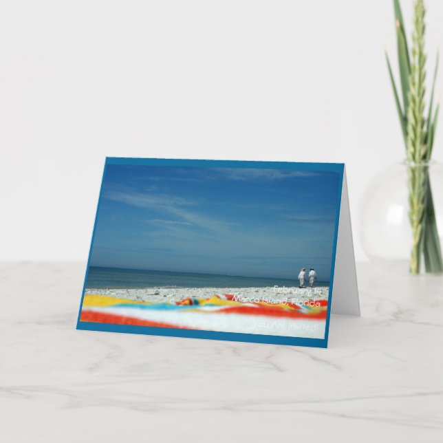 Couple on the Sandy Beach Invitation (Front)