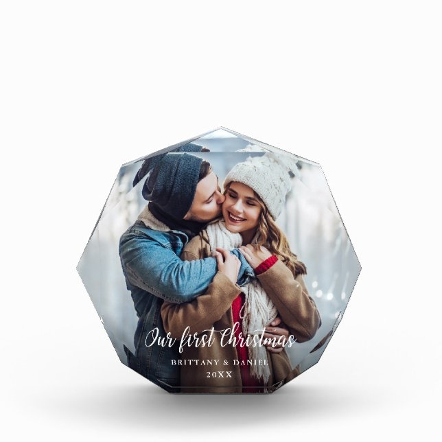 Couple Our First Christmas Photo Block O (Front)