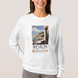 Couple Overlooking Coast Railway Poster T-Shirt