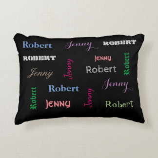 Couple Personalised Names Decorative Cushion