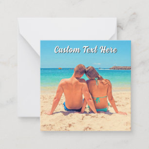 Couple Photo Card Personalized Custom Text
