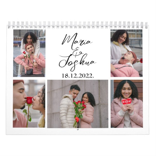 Couple Photo Collage Valentine's Day Calendar (Cover)