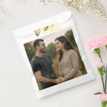 Couple Photo Custom Gold Typography Wedding