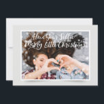 Couple Photo Fairy Lights | Funny Holiday Greeting<br><div class="desc">Have your selfie Merry Little Christmas! Funny Christmas greeting. Add your photo or selfie! Bokeh or Fairy Lights add a spark to your photos. 

Available here:
http://www.zazzle.com/selectpartysupplies</div>