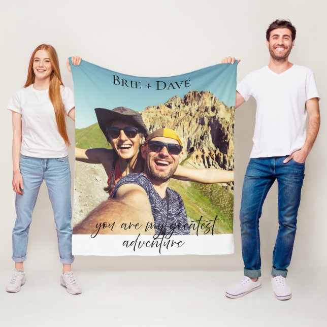 Couple Photo Fleece Blanket (In Situ)
