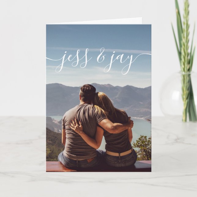 Couple Photo Greeting Card (Front)