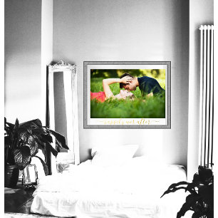 Couple Photo Happily Ever After Wedding  Foil Prints