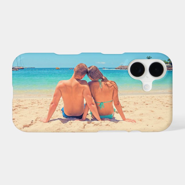 Couple Photo iPhone Case Design Your Photo Gift (Back (Horizontal))
