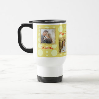 Couple Photo Love Design with Custom Text Travel Mug