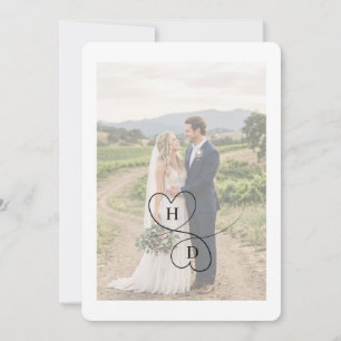Couple Photo Modern Wedding Invitation