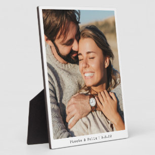 Couple Photo Newlywed Wedding Memories Easel Plaque
