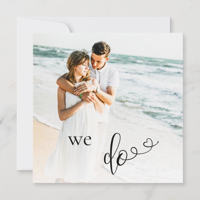 *~* Couple PHOTO QR  RSVP - AR6 Wedding Invitation (Front)