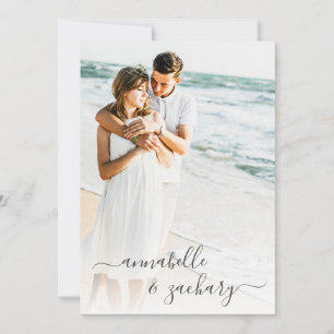 *~* Couple PHOTO RSVP + QR  AR6 Wedding Invitation