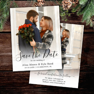Couple Photo Save the Date Announcement
