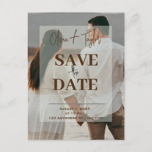couple photo transparent Save The Date Card