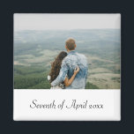 Couple photo wedding date magnet<br><div class="desc">Couple photo wedding date magnet. Use this template to create custom magnets, thank you, personal, or any kind you'd like. Designed for couples and wedding date anniversaries, but can be used for any occasion. If you have any questions, suggestions, product requests, or if you need any help or advice, feel...</div>