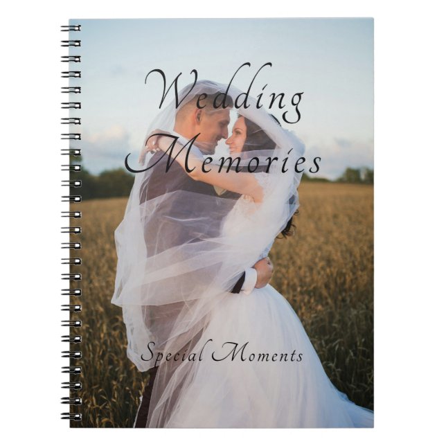 Couple Photo wedding memories custom name notebook (Front)