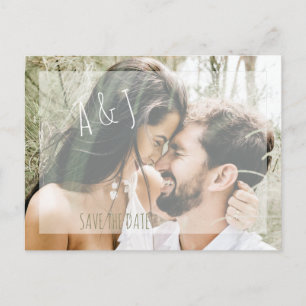 Couple Photo Wedding Save the date Website Announcement Postcard