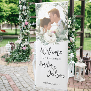 Couple photo Welcome to our wedding Welcome  Retractable Banner
