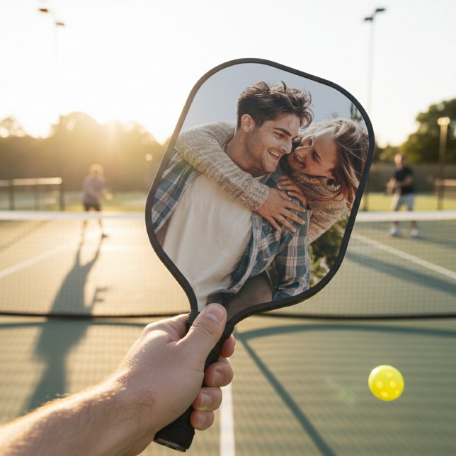 Couple Photo Your Own Two Image Double Side Pickleball Paddle (Creator Uploaded)