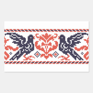 Couple pigeons rectangular sticker