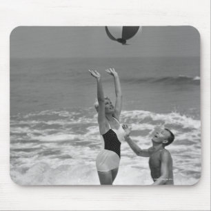 Couple Playing with a Beachball Mouse Mat