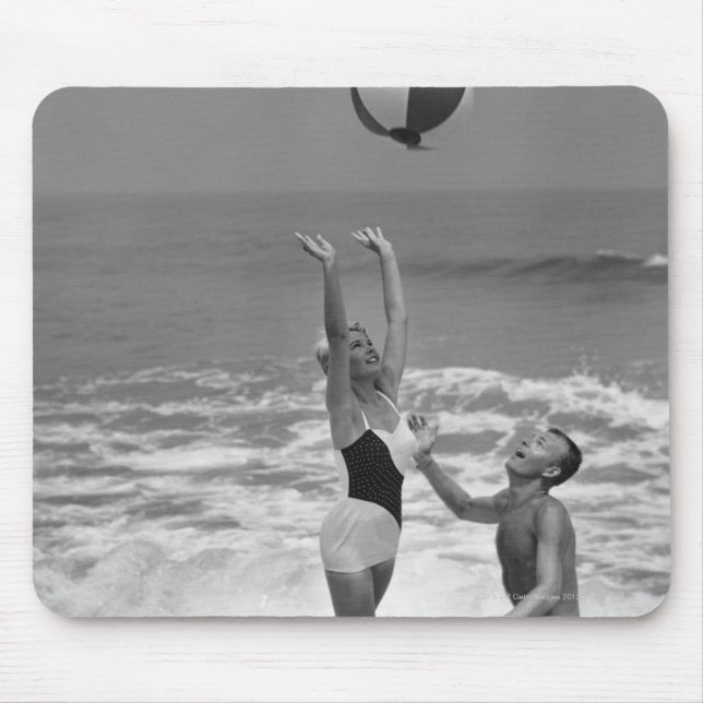 Couple Playing with a Beachball Mouse Mat (Front)