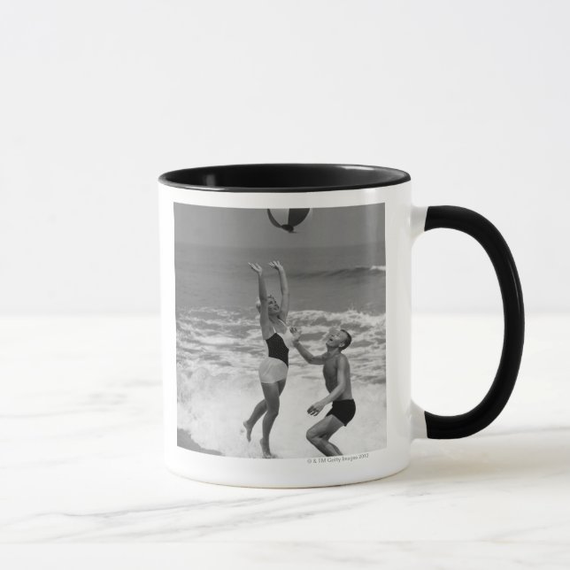 Couple Playing with a Beachball Mug (Right)