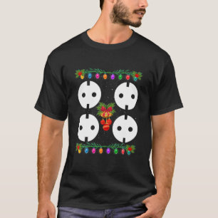 Couple Plug Socket Matching Costume Christmas Tree T-Shirt