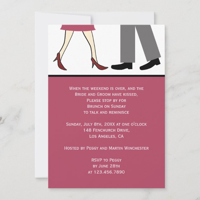 Couple Post Wedding Brunch Invitation (Front)