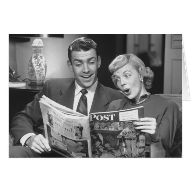 Couple Reading Magazine (Front Horizontal)