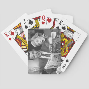 Couple Reading Magazine Playing Cards