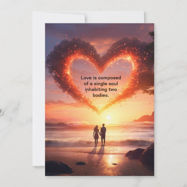 Couple red love sky for her holiday card (Front)