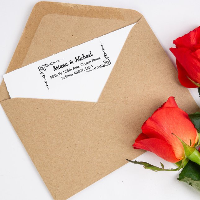Couple Return Address, Wedding or Family  Rubber Stamp (Creator Uploaded)