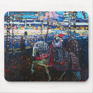 Couple Riding a White Horse, Wassily Kandinsky Mouse Mat