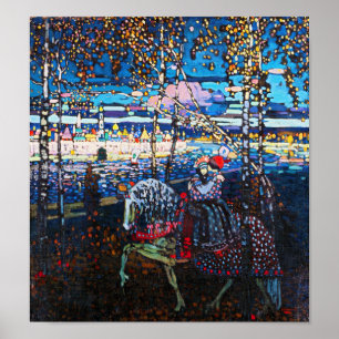 Couple Riding a White Horse, Wassily Kandinsky Poster