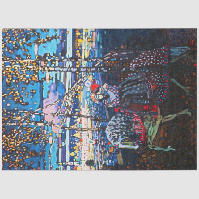 Couple Riding a White Horse, Wassily Kandinsky Tissue Paper (Front)