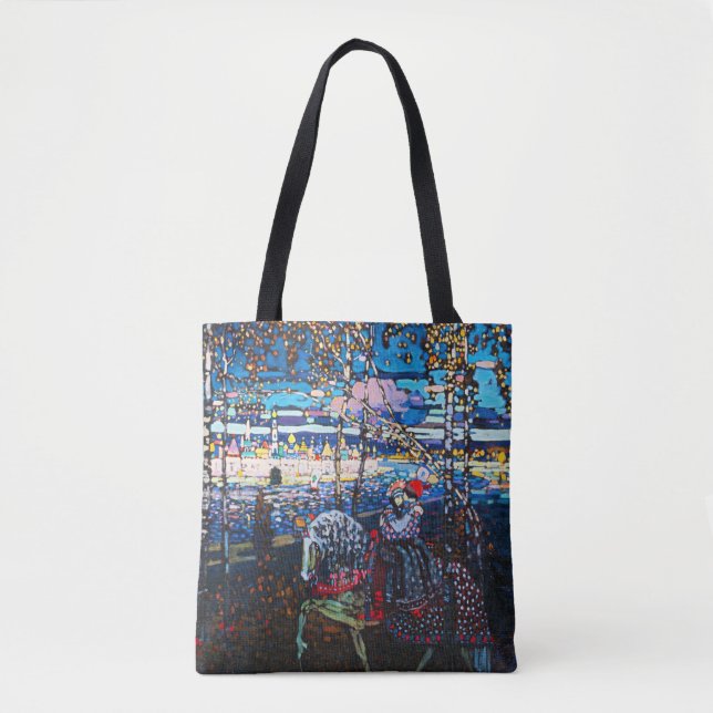 Couple Riding a White Horse, Wassily Kandinsky Tote Bag (Front)