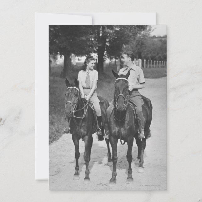 Couple Riding Horses (Front)