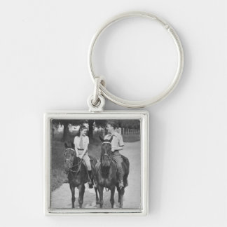 Couple Riding Horses Key Ring