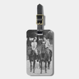 Couple Riding Horses Luggage Tag