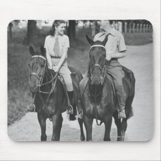 Couple Riding Horses Mouse Mat