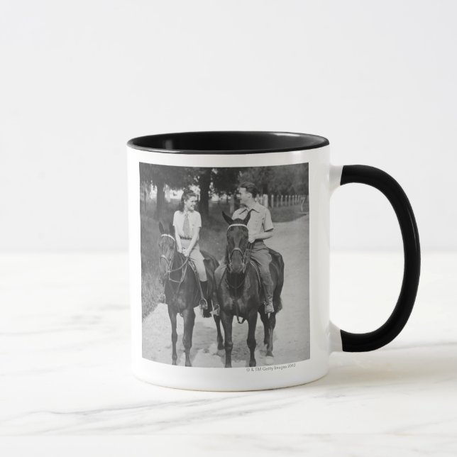 Couple Riding Horses Mug (Right)